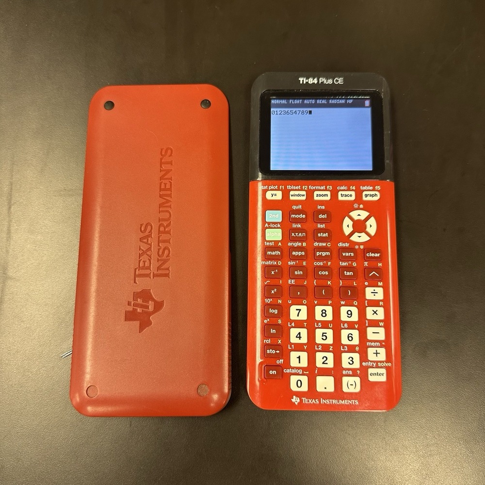 Texas Instruments TI-84 Plus CE Python Graphing Calculator Red  w/cover